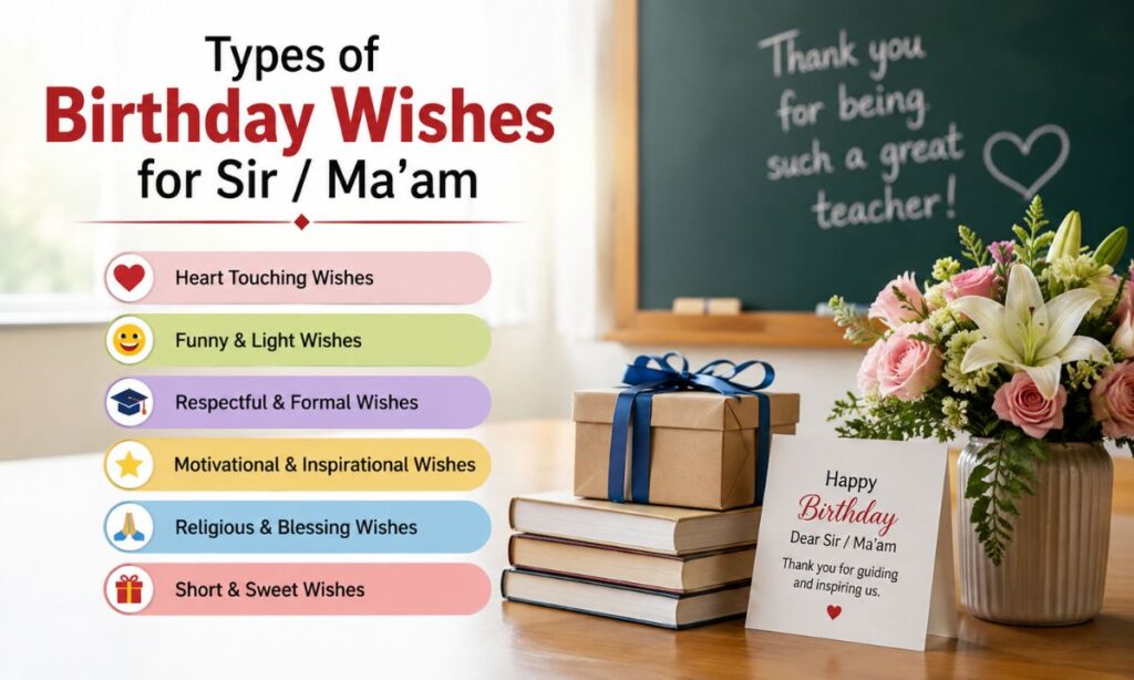 Types of Birthday Wishes for Sir Ma’am