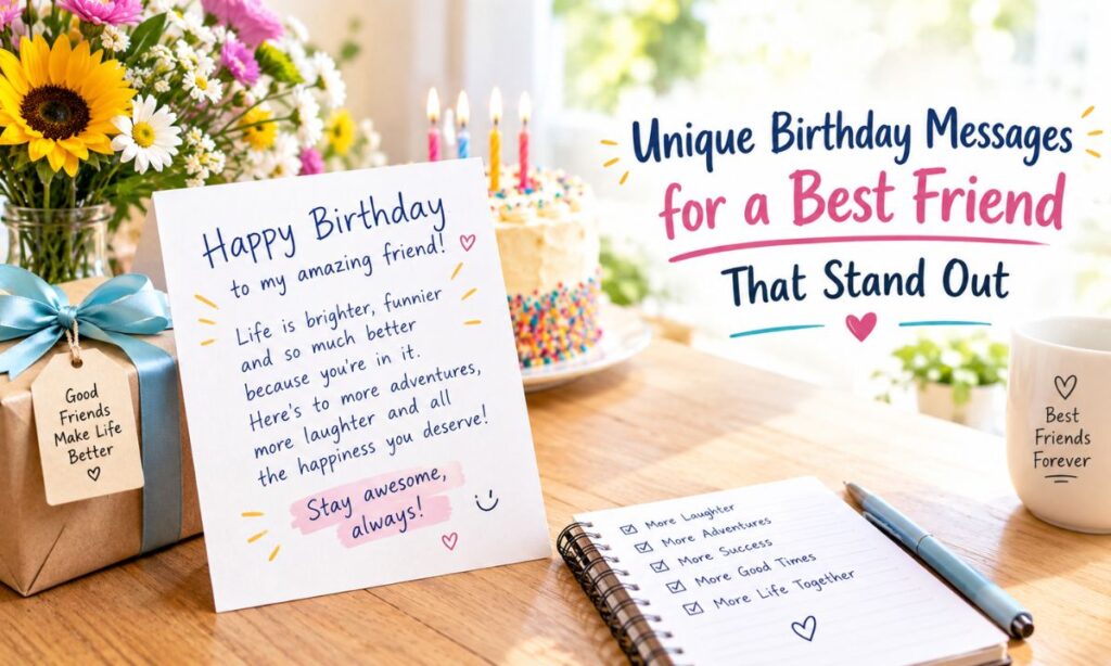 Unique Birthday Messages for a Best Friend That Stand Out