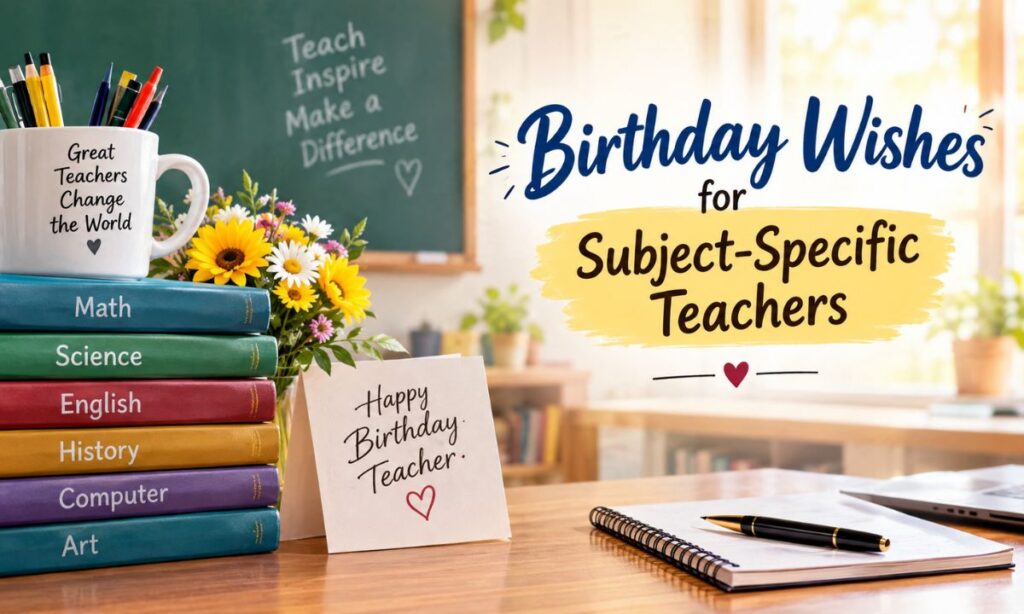 Birthday Wishes for Subject-Specific Teachers