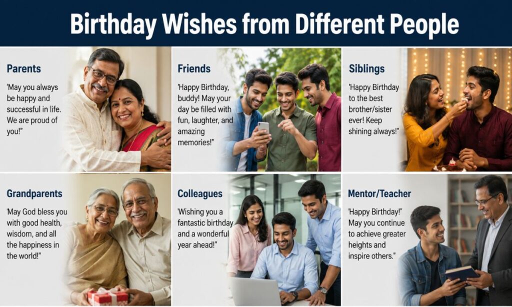 Birthday Wishes from Different People