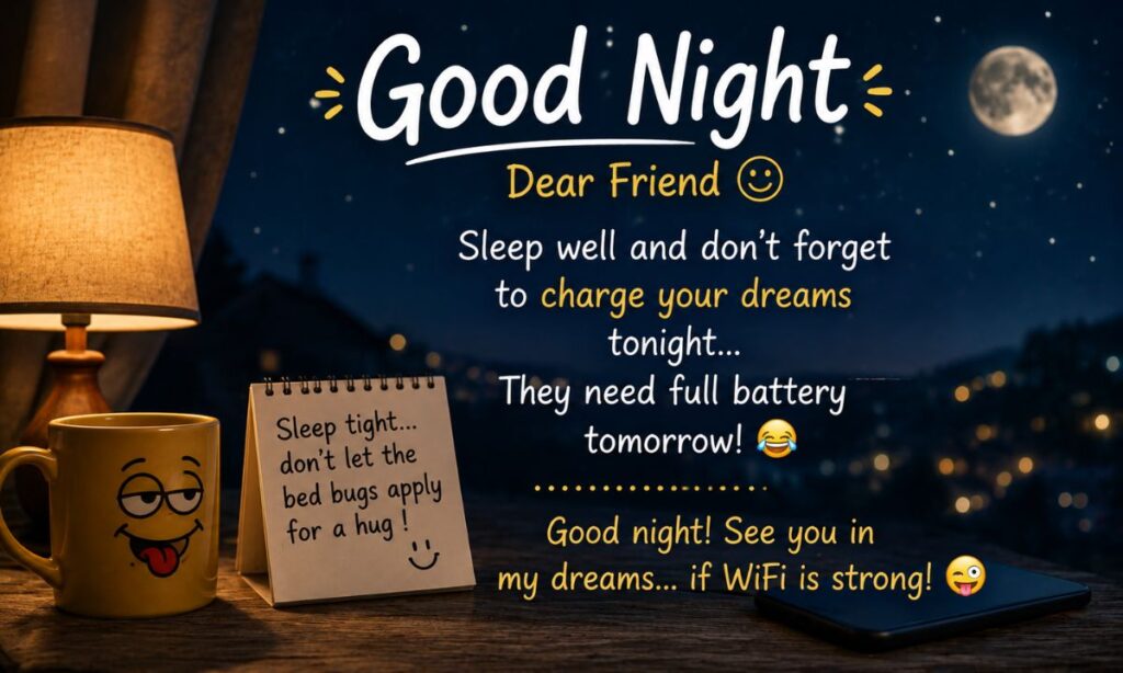 Funny Good Night Messages for Friends