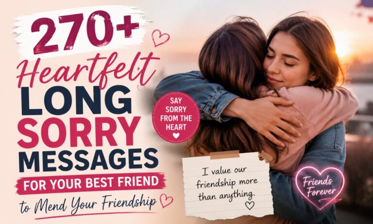 270+ Heartfelt Long Sorry Messages for Your Best Friend to Mend Your Friendship