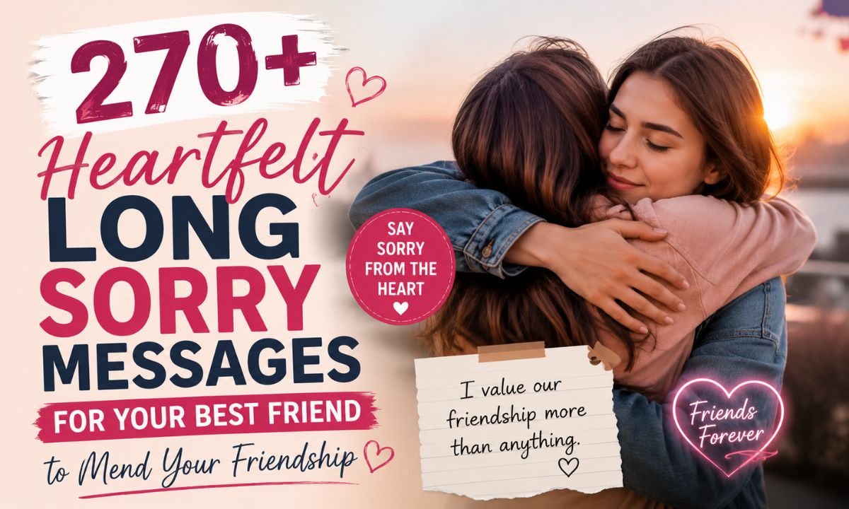 270+ Heartfelt Long Sorry Messages for Your Best Friend to Mend Your Friendship