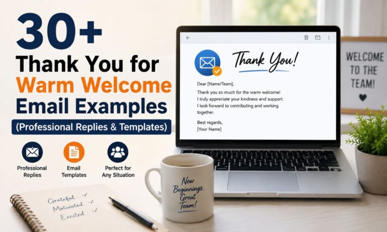 30+ Thank You for Warm Welcome Email Examples (Professional Replies & Templates)