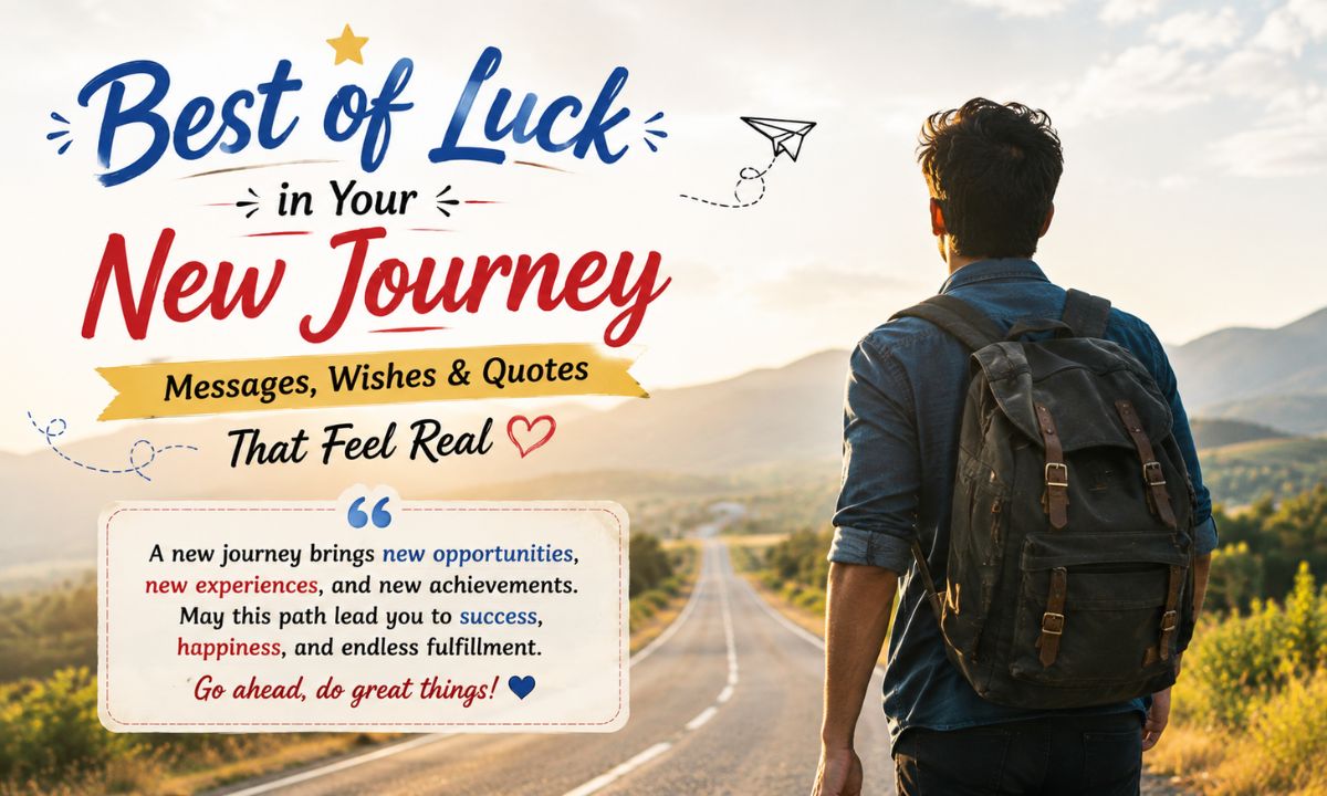 140+ Best of Luck in Your New Journey Messages, Wishes & Quotes That Feel Real