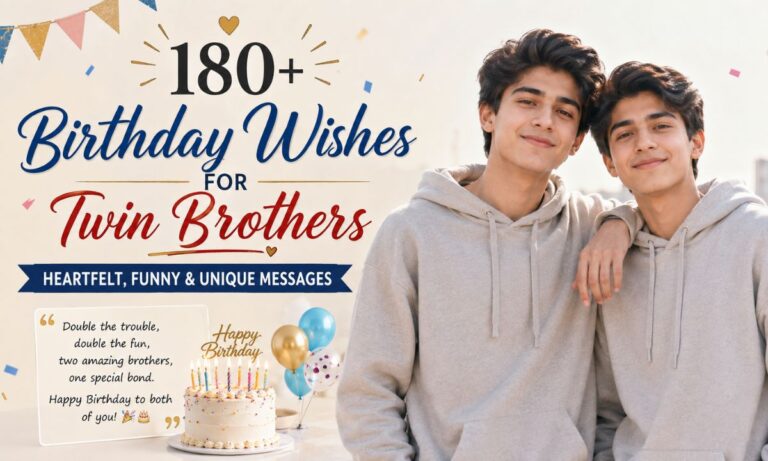 180+ Birthday Wishes for Twin Brothers – Heartfelt, Funny & Unique Messages