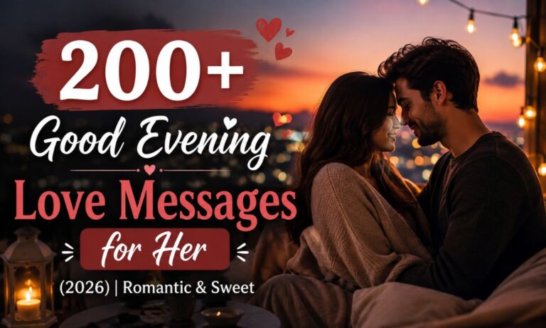 200+ Good Evening Love Messages for Her (2026) Romantic & Sweet 