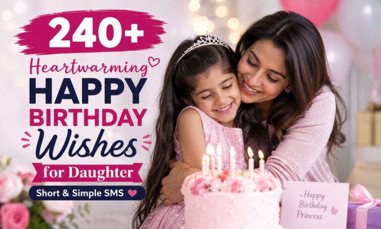 240+ Heartwarming Happy Birthday Wishes for Daughter (2026) Short & Simple SMS