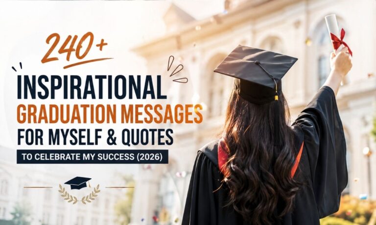 240+ Inspirational Graduation Messages for Myself & Quotes to Celebrate My Success (2026)