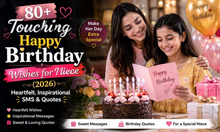 80+ Touching Happy Birthday Wishes for Niece (2026) Heartfelt, Inspirational SMS & Quotes