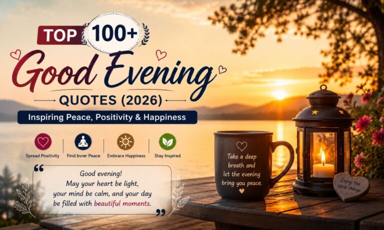 Top 100+ Good Evening Quotes (2026) Inspiring Peace, Positivity & Happiness