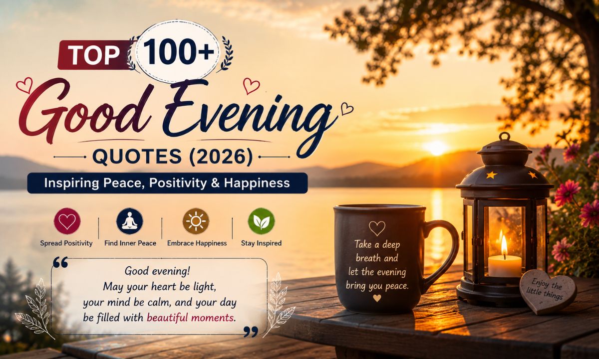 Top 100+ Good Evening Quotes (2026) Inspiring Peace, Positivity & Happiness