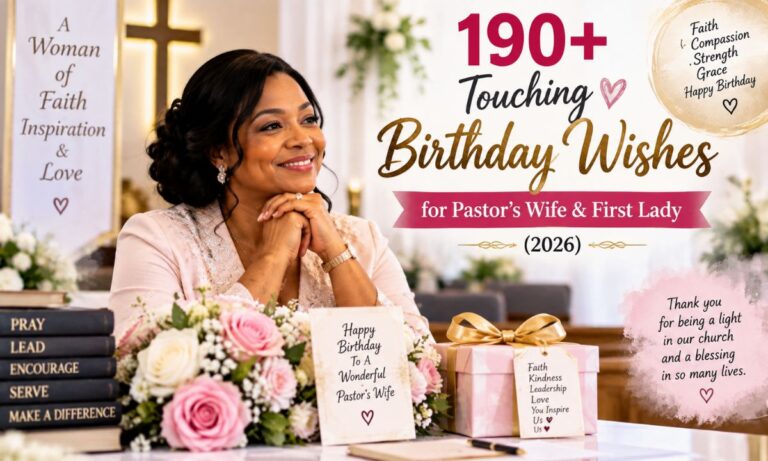190+ Touching Birthday Wishes for Pastor’s Wife & First Lady (2026)