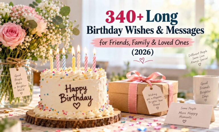 340+ Long Birthday Wishes & Messages for Friends, Family & Loved Ones (2026)