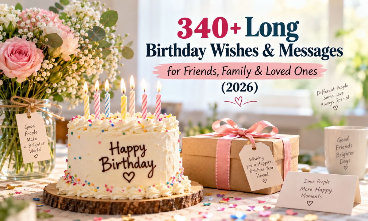 340+ Long Birthday Wishes & Messages for Friends, Family & Loved Ones (2026)