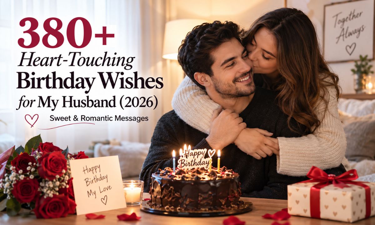 380+ Heart-Touching Birthday Wishes for My Husband (2026) – Sweet & Romantic Messages